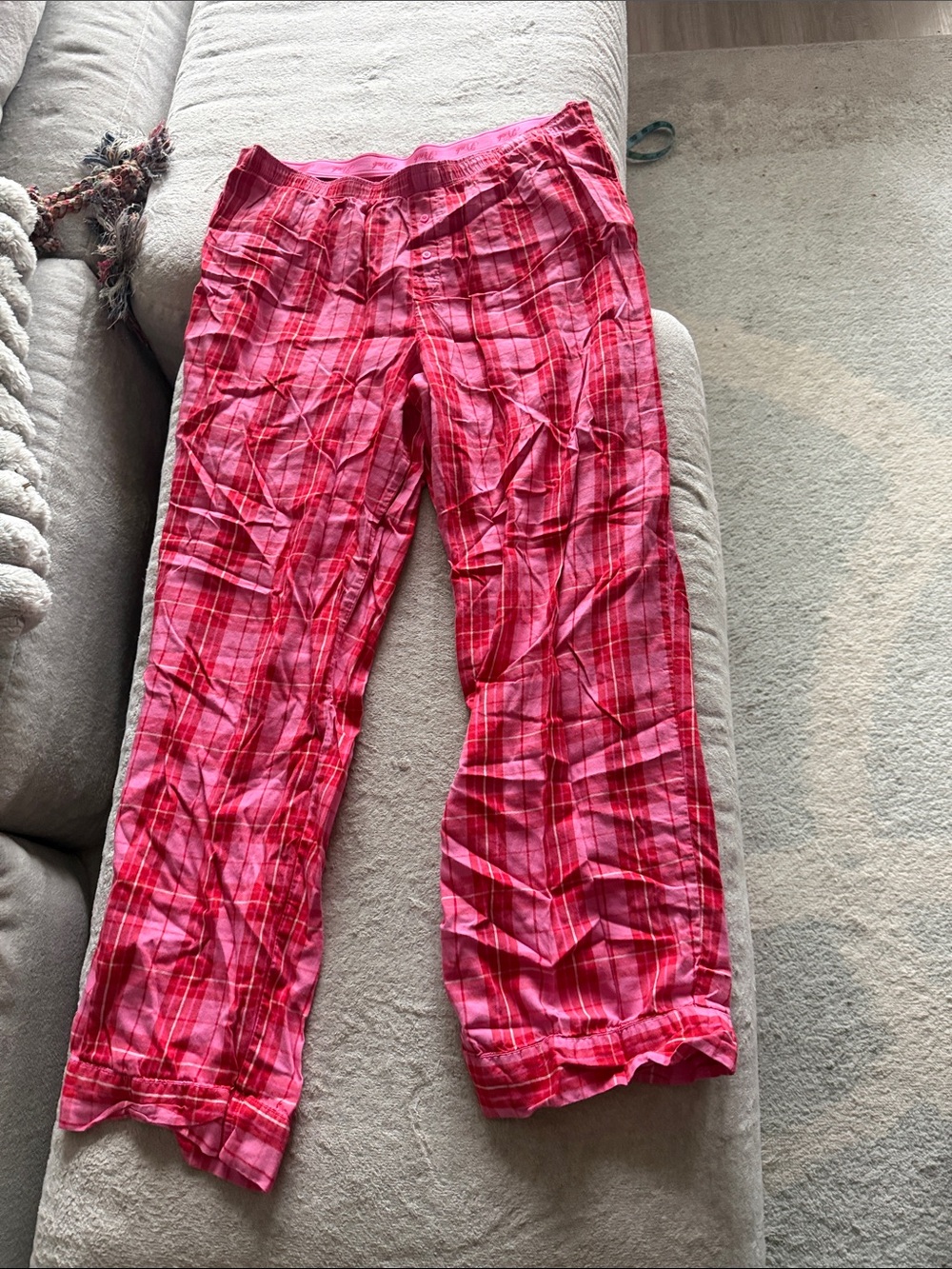 Women’s Pink Plaid Lounge Pants